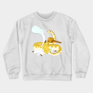 Cute Banana Python Smoothie Crewneck Sweatshirt